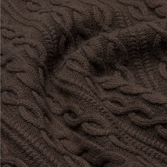 NWT Aritizia Peggy sweater twist cable mocha brown - Picture 4 of 6